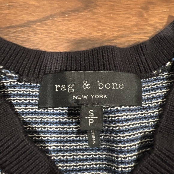 Rag And Bone Sweater Men’s Small V-Neck Blue - Picture 9 of 13
